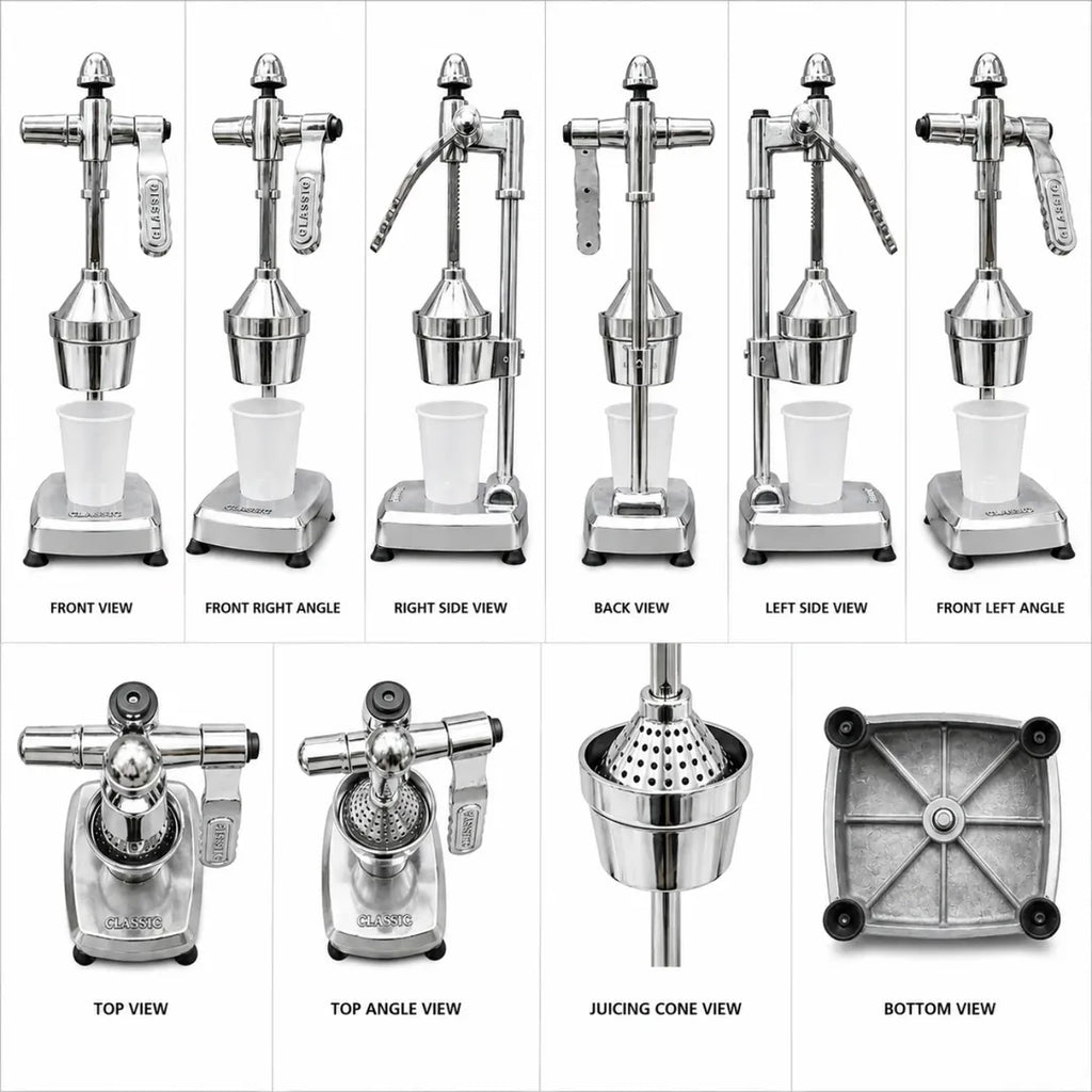 CLASSIC  Aluminium Manual Citrus Juicer with Collection Cup | Heavy-Duty Manual Fruit Juicer