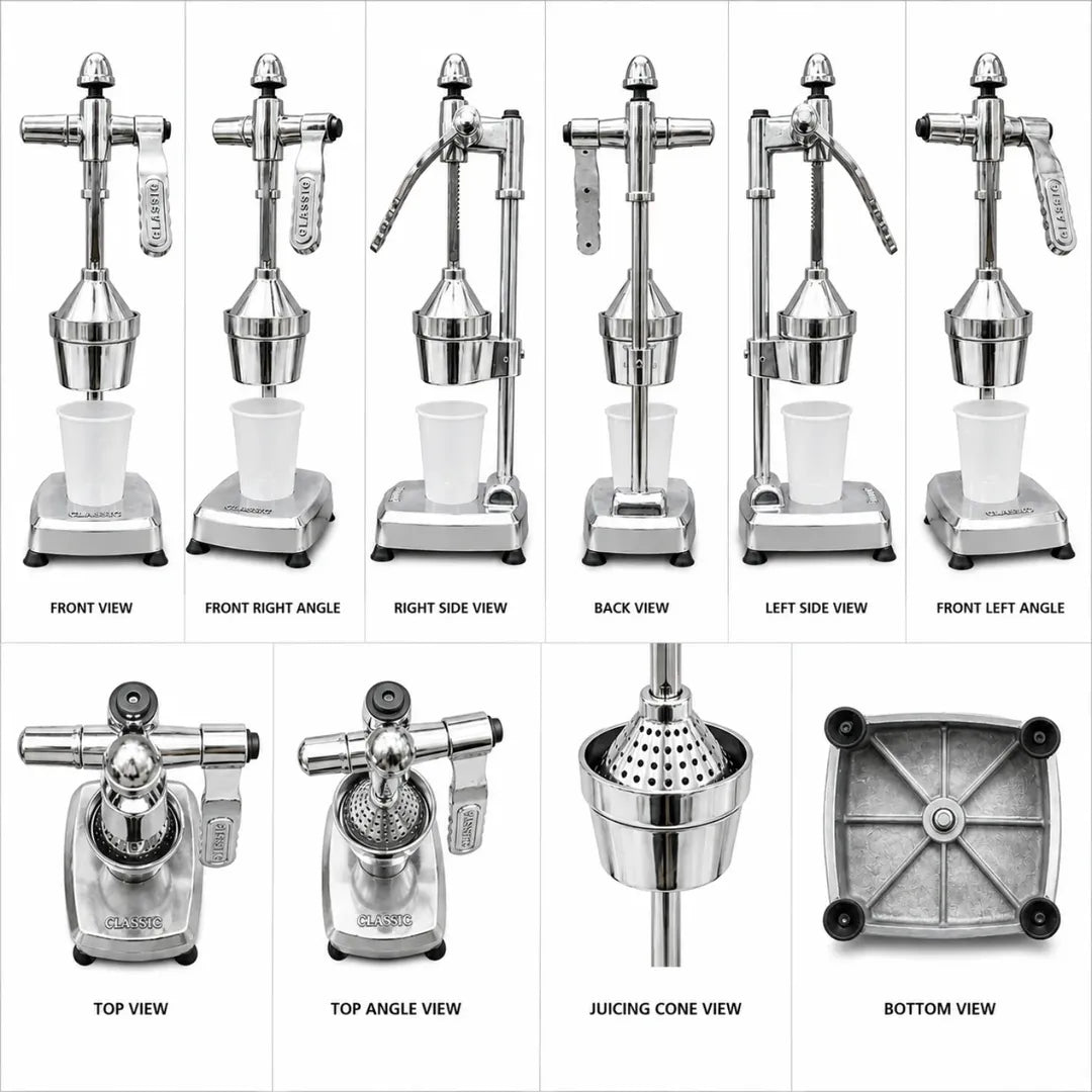 CLASSIC  Aluminium Manual Citrus Juicer with Collection Cup | Heavy-Duty Manual Fruit Juicer