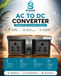 Shopizee AC to DC Converter with Dual Universal Socket, Dual USB Ports & Power Switch | Available in 50W & 100W Variants | For Mobile, Laptop & Mosquito Racket Chargers