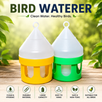 Hanging Bird Waterer for Birds | Durable Bird Drinking Fountain (Yellow & Green)