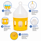 Shopizee™ Premium Bird Waterer – Durable Plastic Waterer with Hanging Loop