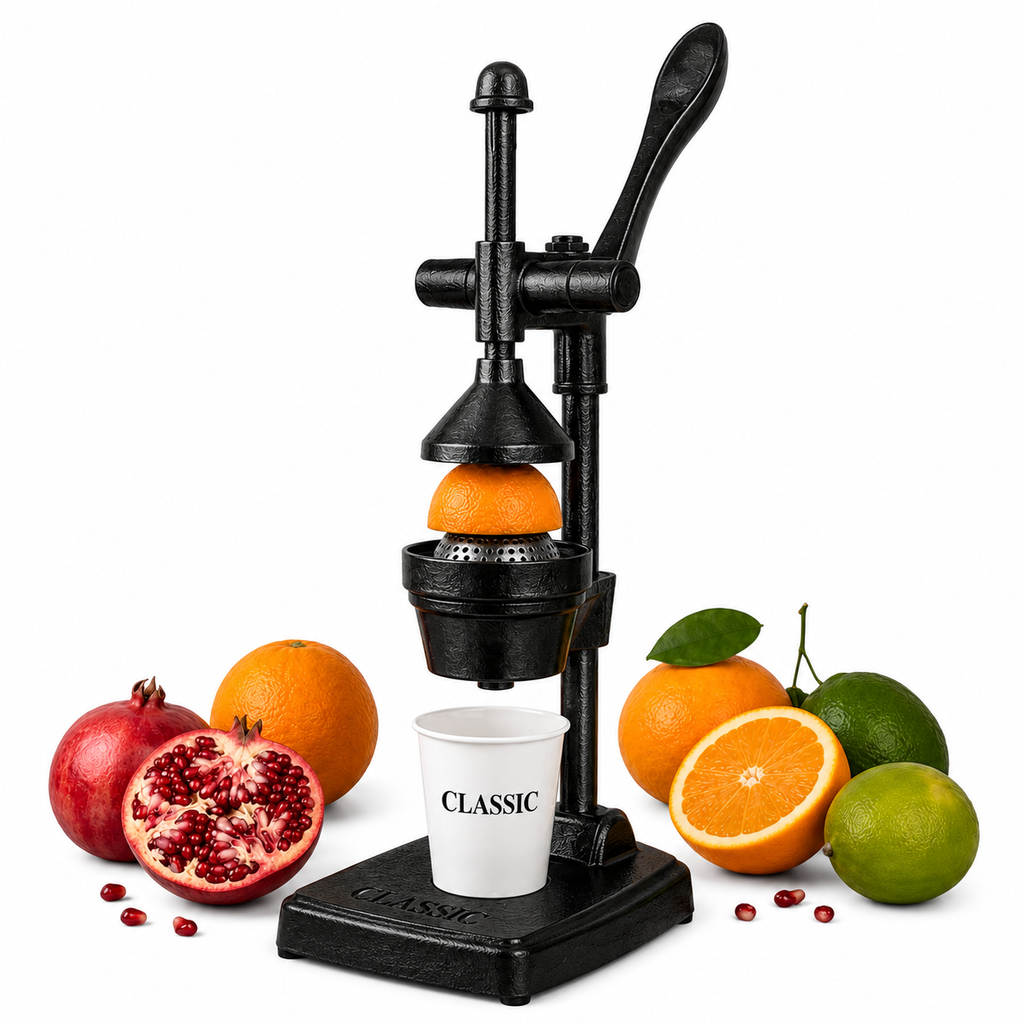 CLASSIC  Aluminium Manual Citrus Juicer with Collection Cup | Heavy-Duty Manual Fruit Juicer