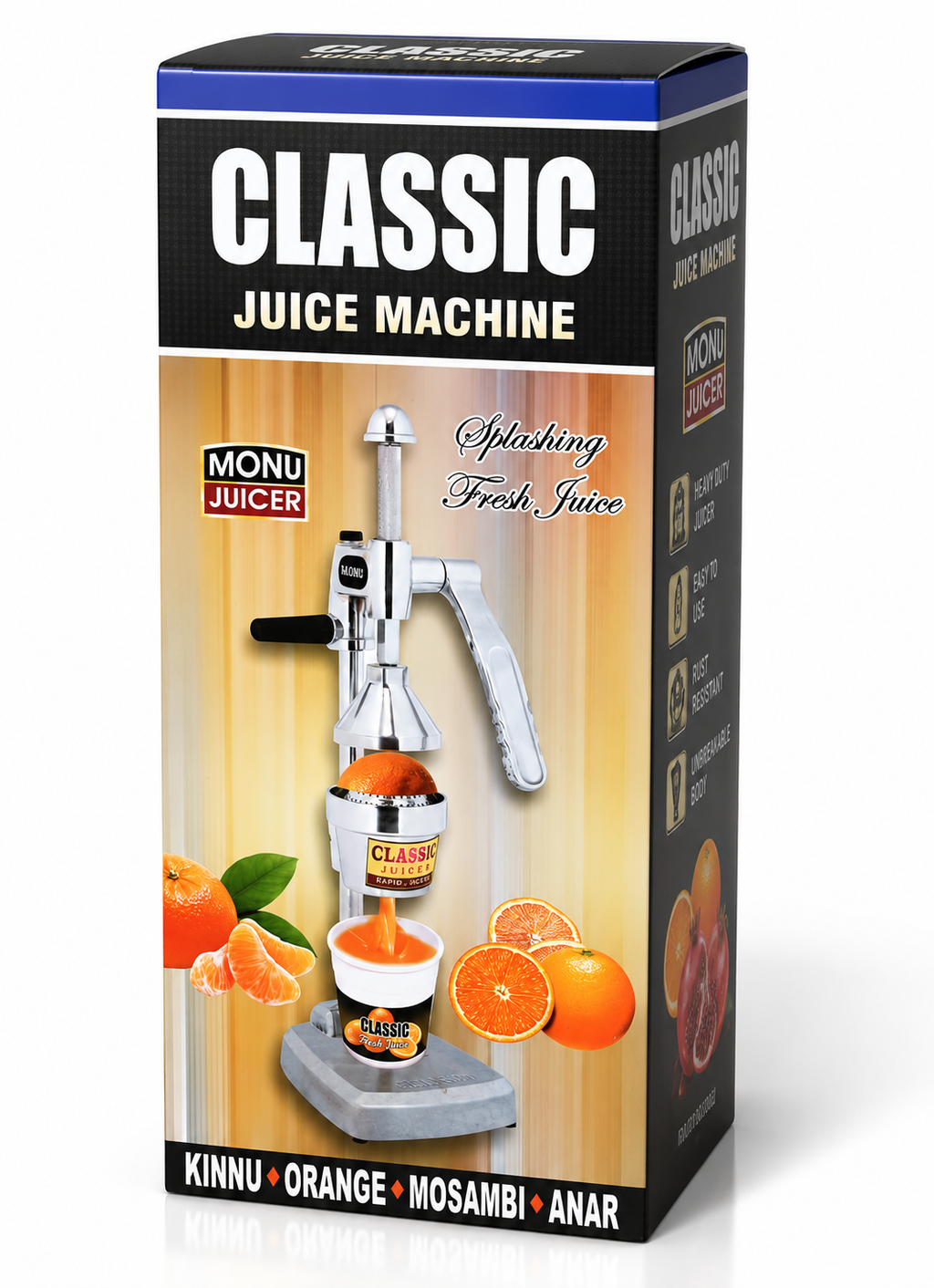 CLASSIC  Aluminium Manual Citrus Juicer with Collection Cup | Heavy-Duty Manual Fruit Juicer