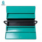 ToolFlex Heavy-Duty Cantilever Metal Tool Box (17.5-Inch) – Red & Black, Green & Black