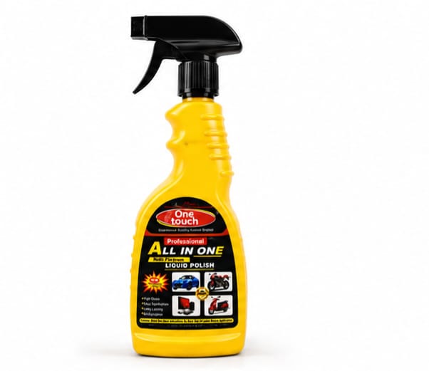 One Touch Professional All-In-One Multi-Purpose Liquid Polish (250ml) – High Gloss & Long Lasting for Cars, Bikes, and Electronics
