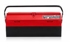 ToolFlex Heavy-Duty Cantilever Metal Tool Box (17.5-Inch) – Red & Black, Green & Black