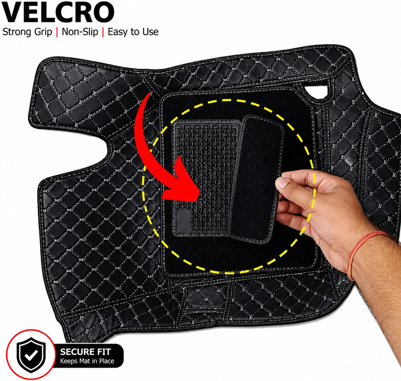 Premium 7D Leatherite Floor Mats for Maruti Suzuki Swift | Custom Fit | Waterproof | Anti-Slip | Full Floor Protection | Luxury Black