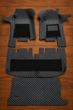 Premium 7D Leatherite Car Floor Mats for Mahindra Bolero 7 Seater | Custom Fit | Waterproof | Anti-Skid | Full Set | Black