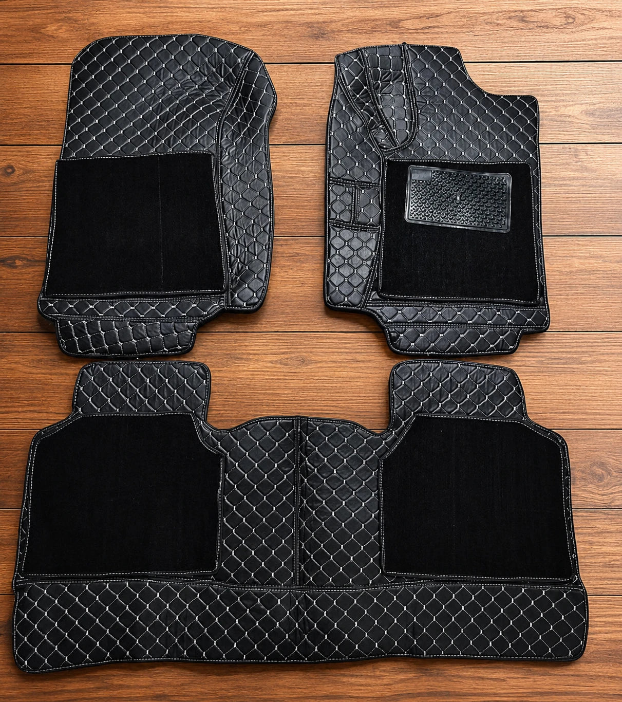 Premium 7D Leatherite Car Floor Mats for Mahindra Thar ROXX (2024 Onwards) | Custom Fit | Waterproof | Anti-Skid | Black