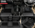 Premium 7D Leatherite Car Floor Mats for Mahindra Thar ROXX (2024 Onwards) | Custom Fit | Waterproof | Anti-Skid | Black