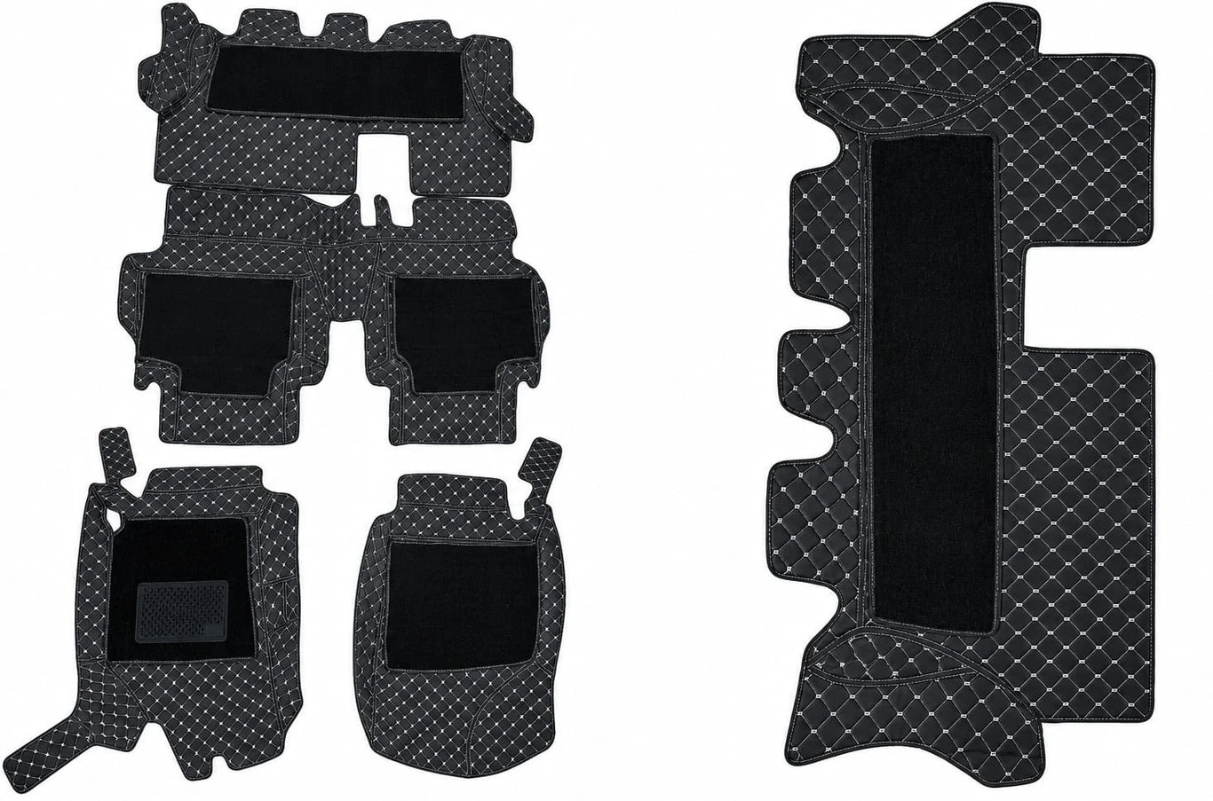 Shopizee Premium 7D Leatherite Custom Fit Car Floor Mats for Maruti Suzuki Ertiga (2018–2025) | Full Coverage | Waterproof | Anti-Slip | Black