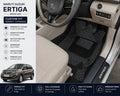 Shopizee Premium 7D Leatherite Custom Fit Car Floor Mats for Maruti Suzuki Ertiga (2018–2025) | Full Coverage | Waterproof | Anti-Slip | Black